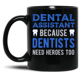 Dental Assistant Black Coffee Mug, Gift Coffee Mug