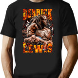 Derrick Lewis Retro Vintage T-Shirt - Retro Graphic Casual Tee - Black