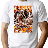 Derrick Lewis Retro Vintage T-Shirt - Retro Graphic Casual Tee - White