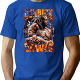 Derrick Lewis Retro Vintage T-Shirt - Retro Graphic Casual Tee - Blue