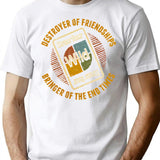 Destroyer Of Friendships T-Shirt - Retro Graphic Tee for Men & Women - White