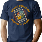 Destroyer Of Friendships T-Shirt - Retro Graphic Tee for Men & Women - Navy