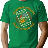 Destroyer Of Friendships T-Shirt - Retro Graphic Tee for Men & Women - Green