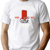 Destroying Feet T-Shirt - Retro Graphic Tee for Men & Women - White