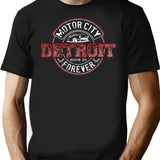 Detroit T-shirts - Detroit Motor City Forever T-shirt Detroit Rebels Brand - Black