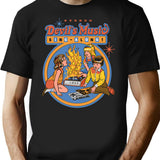 Devil's Music Sing-along T-Shirt - Retro Graphic Tee for Men & Women - Black