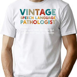 Dfinition Vintage Speech Language Pathologist Gift For Women Men T-Shirt - White