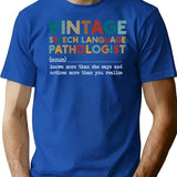 Dfinition Vintage Speech Language Pathologist Gift For Women Men T-Shirt - Blue