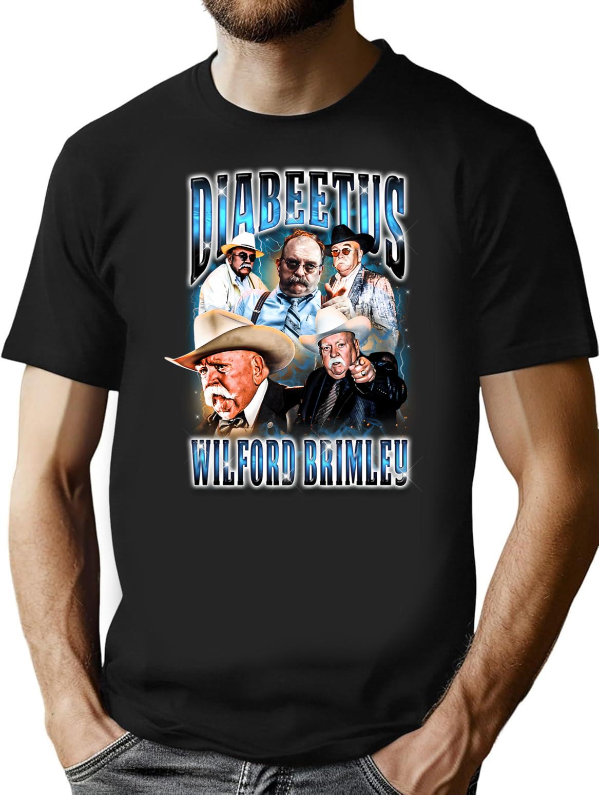 Diabeetus - Wilford Brimley - 90's Bootleg Design T-Shirt - Black