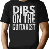 Dibs On The Guitarist T-Shirt - Retro Graphic Tee for Men & Women - Black
