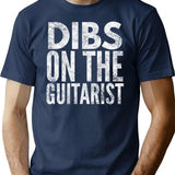 Dibs On The Guitarist T-Shirt - Retro Graphic Tee for Men & Women - Navy