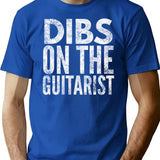 Dibs On The Guitarist T-Shirt - Retro Graphic Tee for Men & Women - Blue