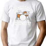 Did You Touch My Drumset T-Shirt - Retro Graphic Tee for Men & Women - White