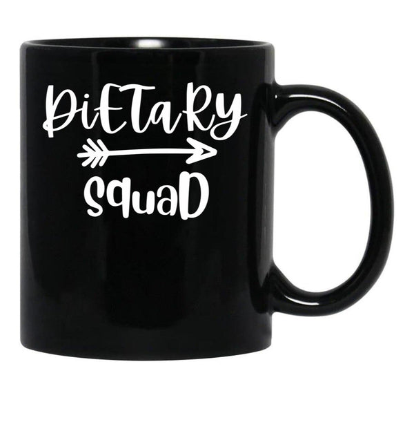 Dietary Squad Dietary Aide Rock Black Coffee Mug, Gift Coffee Mug - Black