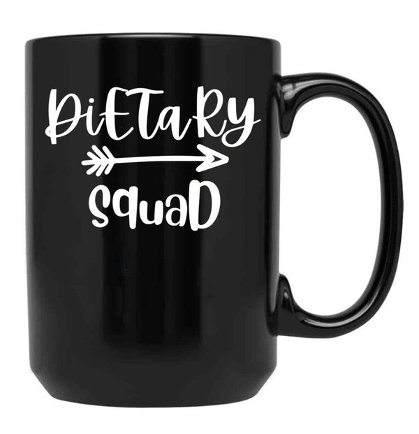 Dietary Squad Dietary Aide Rock Black Coffee Mug, Gift Coffee Mug - Black