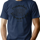 Dimmsdale Dimmadome T-Shirt - Retro Graphic Tee for Men & Women - Navy