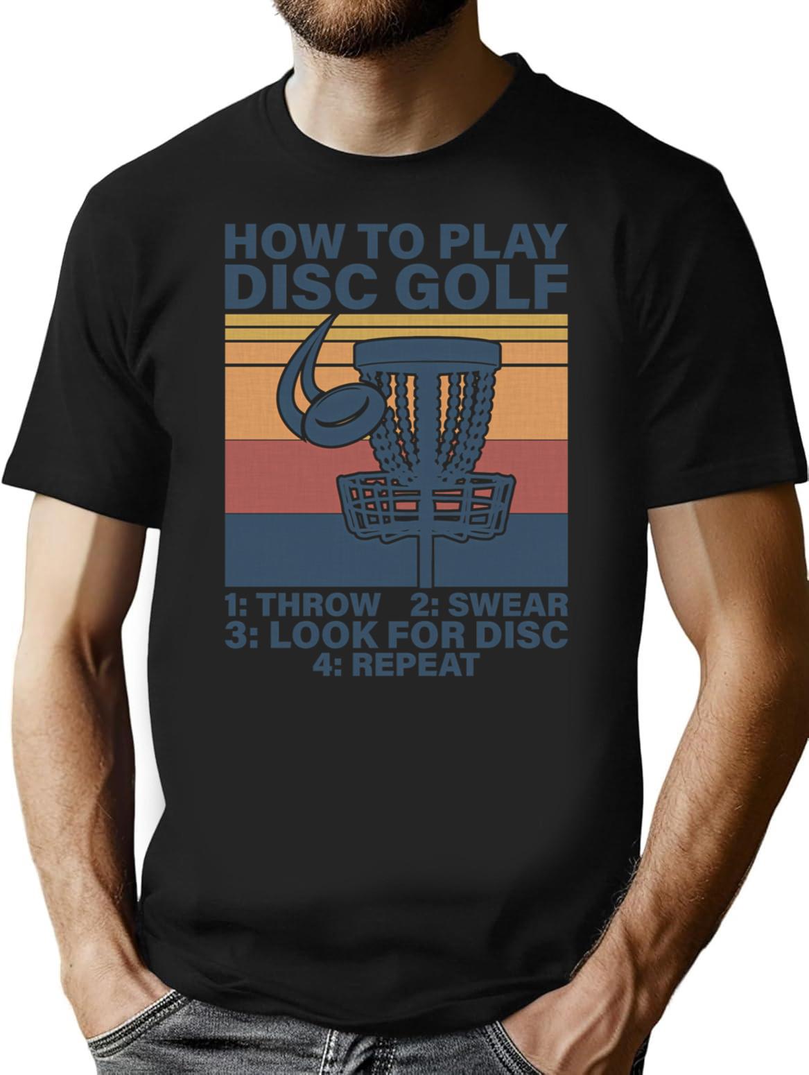 Disc Golf How To Play Disc Golf Funny T-Shirt - Black