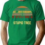 Disc Golf Stupid Tree Vintage Tee Frisbee Funny Golfer Retro - Green