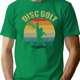 Disc Golf - Vintage Bigfoot T-Shirt - Retro Graphic Casual Tee - Green