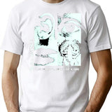 Discharge T-Shirt - Retro Graphic Tee for Men & Women - White
