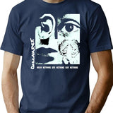 Discharge T-Shirt - Retro Graphic Tee for Men & Women - Navy