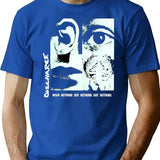 Discharge T-Shirt - Retro Graphic Tee for Men & Women - Blue