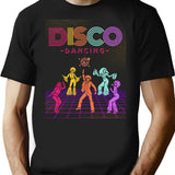 Disco Dancing T-Shirt - Retro Graphic Tee for Men & Women - Black