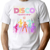 Disco Dancing T-Shirt - Retro Graphic Tee for Men & Women - White