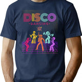 Disco Dancing T-Shirt - Retro Graphic Tee for Men & Women - Navy