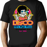 Disco Fever Lts T-Shirt - Retro Graphic Tee for Men & Women - Black