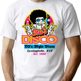 Disco Fever Lts T-Shirt - Retro Graphic Tee for Men & Women - White