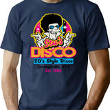 Disco Fever Lts T-Shirt - Retro Graphic Tee for Men & Women - Navy