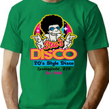 Disco Fever Lts T-Shirt - Retro Graphic Tee for Men & Women - Green