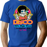 Disco Fever Lts T-Shirt - Retro Graphic Tee for Men & Women - Blue