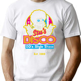 Disco Fever T-Shirt - Retro Graphic Tee for Men & Women - White