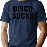 Disco Sucks T-Shirt - Retro Graphic Tee for Men & Women - Navy