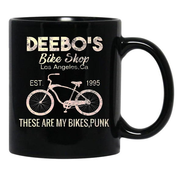 Distressed Bicycle Black Coffee Mug, Gift Coffee Mug - Black