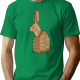 Distressed Trojan Rabbit T-Shirt - Retro Graphic Tee for Men & Women - Green