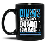 Diving The Ultimate Board Game Black Coffee Mug, Gift Coffee Mug