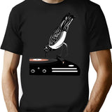 Dj Magpie T-Shirt - Retro Graphic Tee for Men & Women - Black