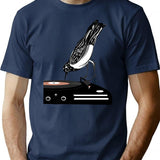 Dj Magpie T-Shirt - Retro Graphic Tee for Men & Women - Navy
