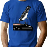 Dj Magpie T-Shirt - Retro Graphic Tee for Men & Women - Blue