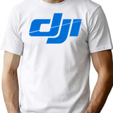 Dji Logo T-Shirt - Retro Graphic Tee for Men & Women - White