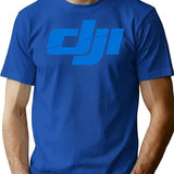 Dji Logo T-Shirt - Retro Graphic Tee for Men & Women - Blue