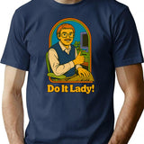 Do It Lady T-Shirt - Retro Graphic Tee for Men & Women - Navy