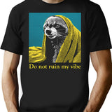 Do Not Ruin My Vibe Raccoon T-Shirt - Black