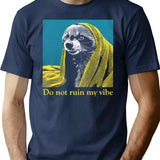 Do Not Ruin My Vibe Raccoon T-Shirt - Navy
