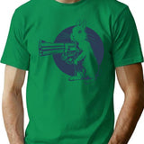 Do You Feel Lucky Hare Trigger Dirty Hairy Bunny T-Shirt - Green