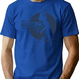 Do You Feel Lucky Hare Trigger Dirty Hairy Bunny T-Shirt - Blue