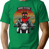 Doberman Bike Rider Born To Ride T-Shirt - Green